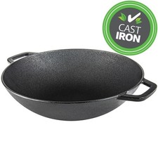 Benzer - Sizzle Cast Iron Wok 37cm
