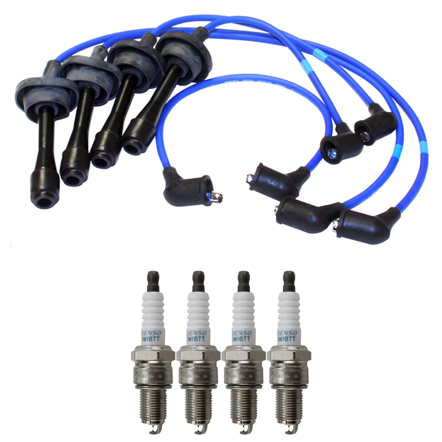 NGK Wire Set  Denso 4 Iridium TT Spark Plugs Kit for Carina Corolla 1.6L L4 NA
