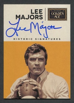 2014 Panini Golden Age LEE MAJORS (Six Million Dollar Man / The Fall Guy) AUTO