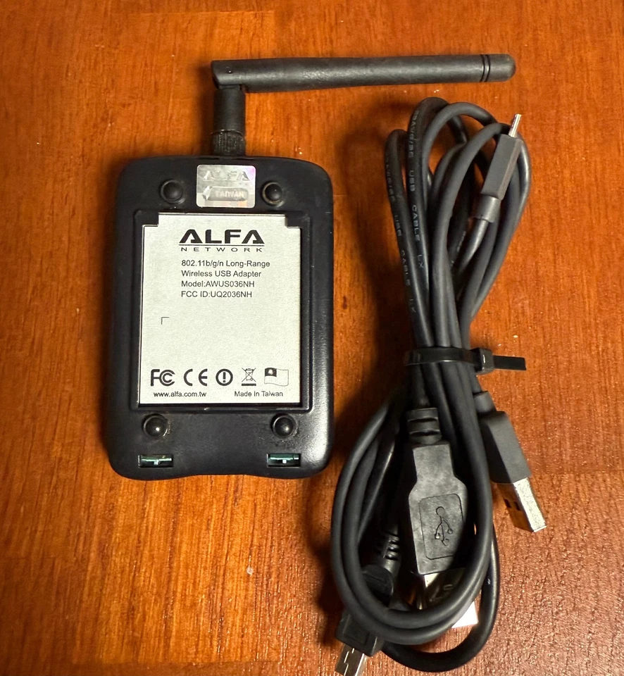 Alfa AWUS036NH – Long-Range 2.4 GHz WLAN-USB-Adapter (802.11b/g/n, 150 Mbps) - Bild 2 von 2