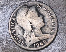 1946 Colombia 5 Centavos