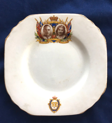 VINTAGE GILDED PHOENIX WARE CORONATION GEORGE VI 1937 plate