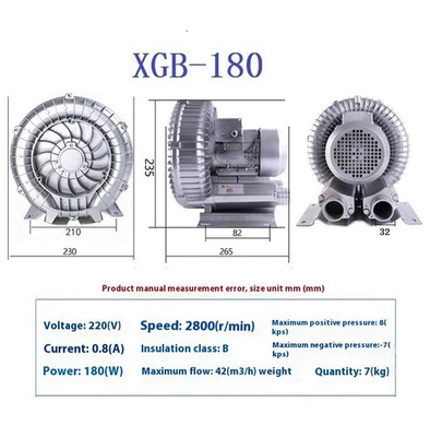 #ad XGB High Pressure Vortex Blower Vortex Air Pump High Pressure Blower Brand New . $390.79