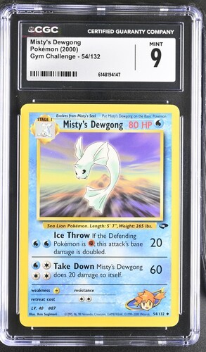 Misty's Dewgong (Unlimited) graded CGC 9 for sale on eBay
