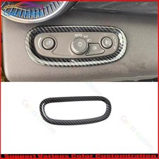 Cubierta del marco de control del interruptor del faro de fibra de carbono ABS para Chevrolet Trax 2023-25