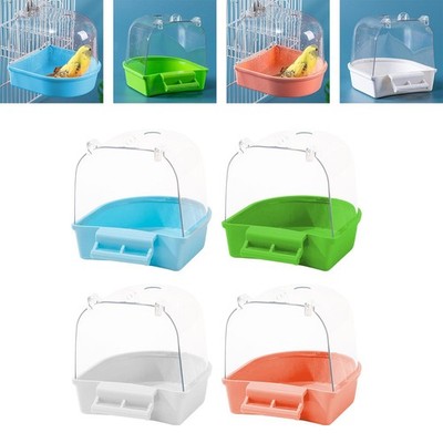 Pet Bird Bath Box Lovebirds Cage Zubehör Canary Caged Parrot Bathing Tub