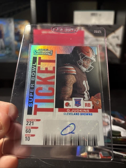 2025 Panini Contenders SUPERBOWL TICKET QUINSHON JUDKINS 1/1 AUTO