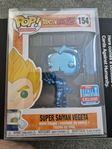 Funko POP! Dragon Ball Z Blue Chrome Vegeta Super Saiyan Fall Convention 2018