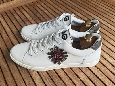   750 Dolce & Gabbana Portofino Sacred Heart Sneaker Weiss Gr. 45 NEU+OVP!
