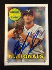 2018 Topps Heritage Brandon Kintzler Signed Card 355 Nationals Autograph Auto