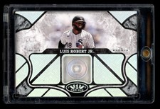 2025 Topps Tier One Luis Robert Game Used Button Patch Holo Silver SSP 2/5