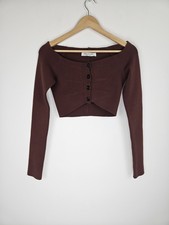 Philosophy Di Lorenzo Serafini - Brown Cropped Top - Size 8 - RRP £331