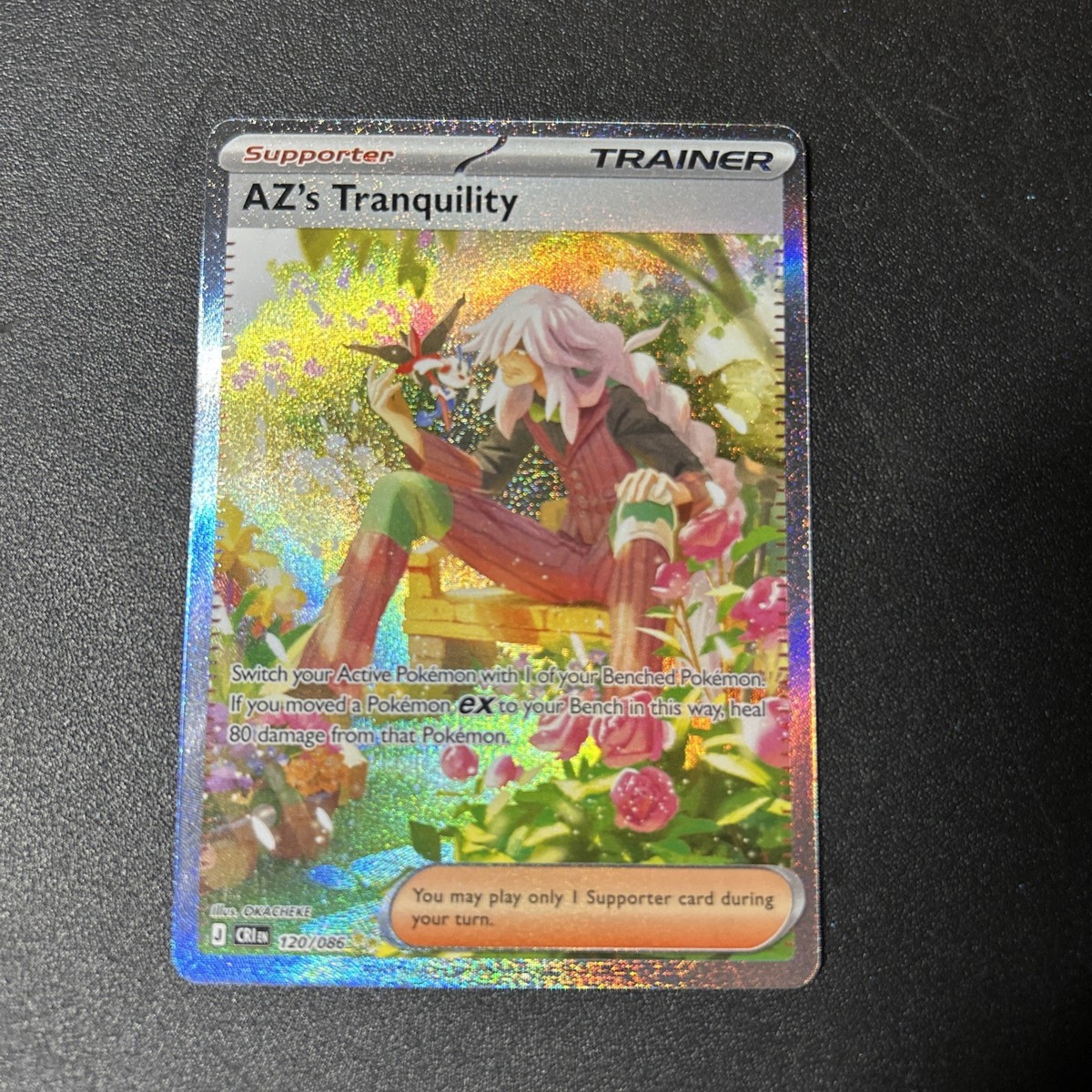 Pokemon AZ's Tranquility SIR - 120/086 Chaos Rising Mint, Free