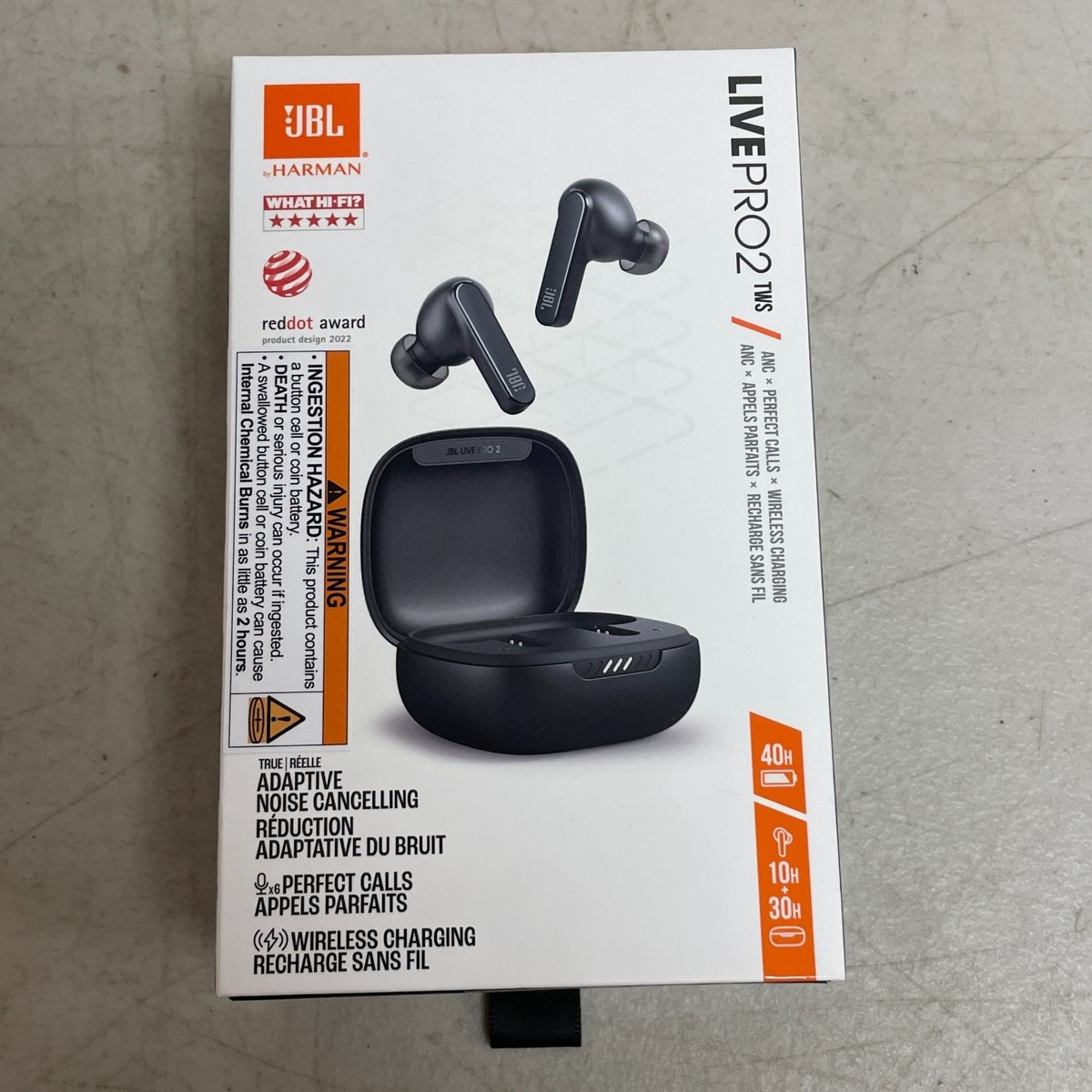 JBL Live Pro 2 In Ear Bluetooth Headphones - Black for sale