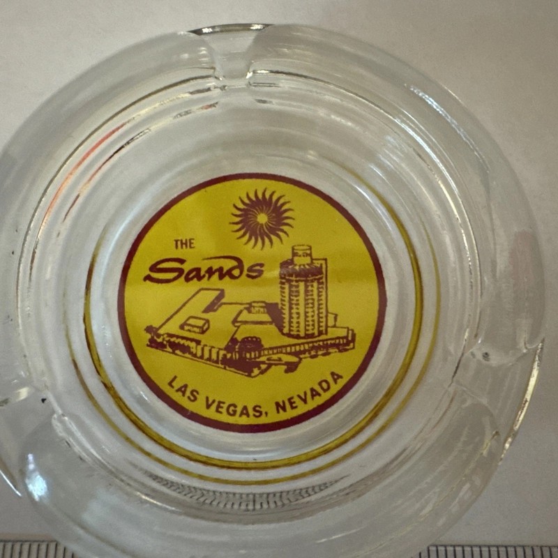 The Sands Hotel Las Vegas Nevada Vintage Glass Ashtray Ash Tray