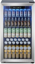 Mini Fridge 130 Can Beverage Refrigerator Cooler, 3.2 Cu.Ft Drink Fridge forSoda