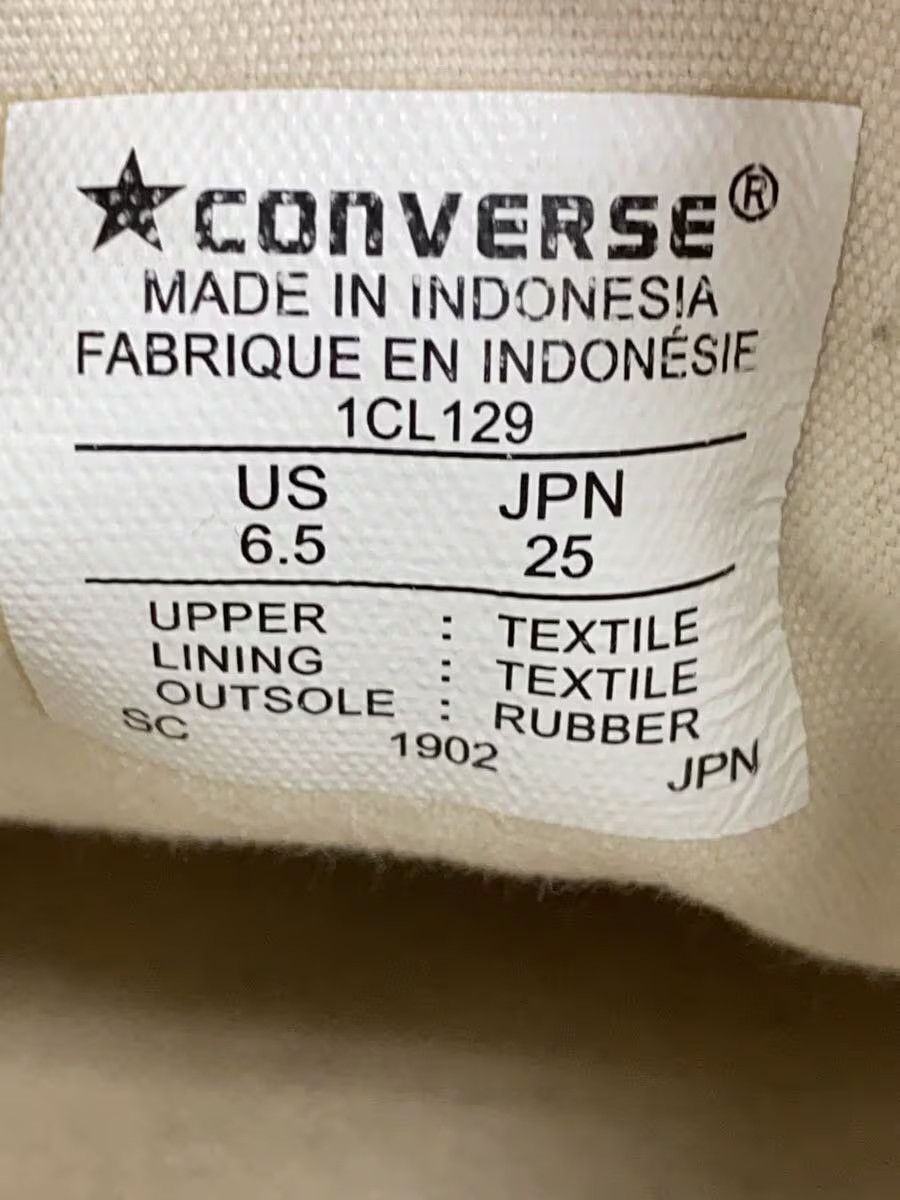 Converse Low-Cut Sneakers/25Cm/Beg/1Cl129 BAT56 thumbnail 5