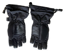 HEAD BLACK NYLON SKI WINTER GLOVES GIRLS BOY'S YOUTH CHILD LARGE 12 14