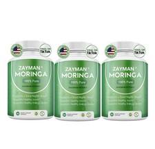 Lot Of 3 Moringa Capsules Rich in Antioxidants, Vitamins  Amino Acids Exp 12/26