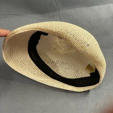 Vtg Woven Straw Newsboy Golf Hat Flat Cap M Ivy Gatsby Gentleman Cosplay USA