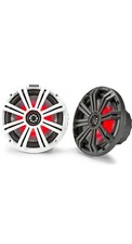 KICKER 45KM84L Marine Speakers Pair Black & White Grilles LED 150W RMS