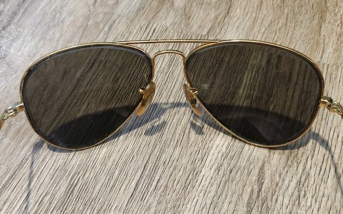 Vintage B&L Ray-Ban Gold Aviators Oval Sunglasses 53-14-140 - Picture 14 of 14