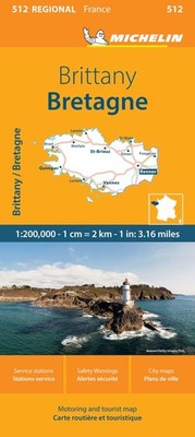 Brittany - Michelin Regional Map 512 (Michelin Maps, 512) full color 