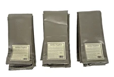 12 Bed Bath & Beyond Jubilee Napkins Cloth Polyester Silver Satin 18" X 18" New
