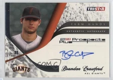 2008 TRISTAR Prospects Plus Farm Hands Authentic Brandon Crawford Auto 0lm