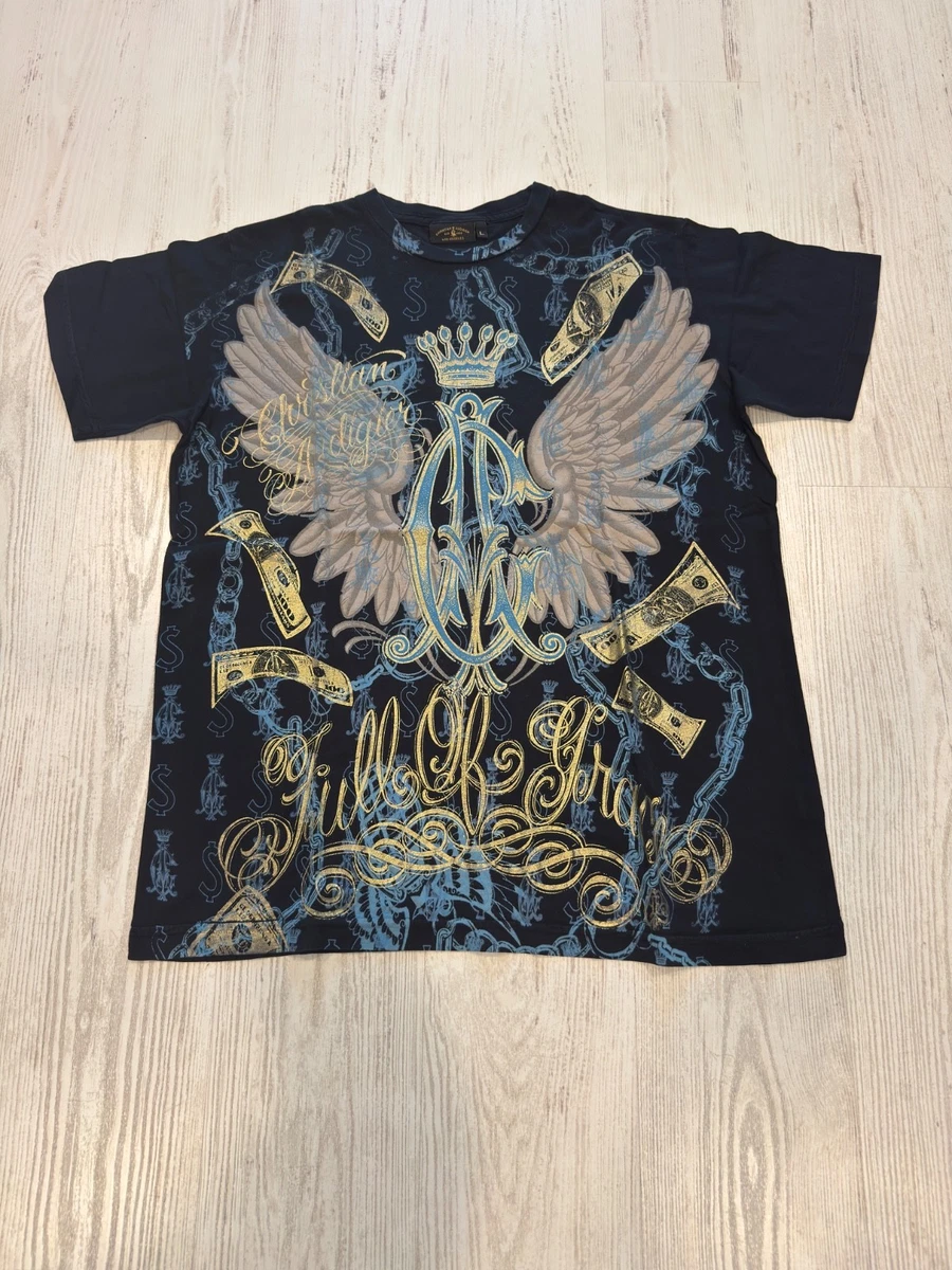 Christian Audigier Black T-Shirts for Men for sale | eBay