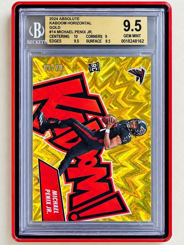Michael Penix Jr. [Gold] #14 2024 Panini Absolute Kaboom Horizontal card