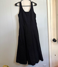 A New Day Black Sleeveless Dress Square Neck Pockets Size 8