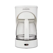 Proctor Silex 12 Cup Coffee Maker White: Drip Coffee Machine, Electric,8 oz Cups
