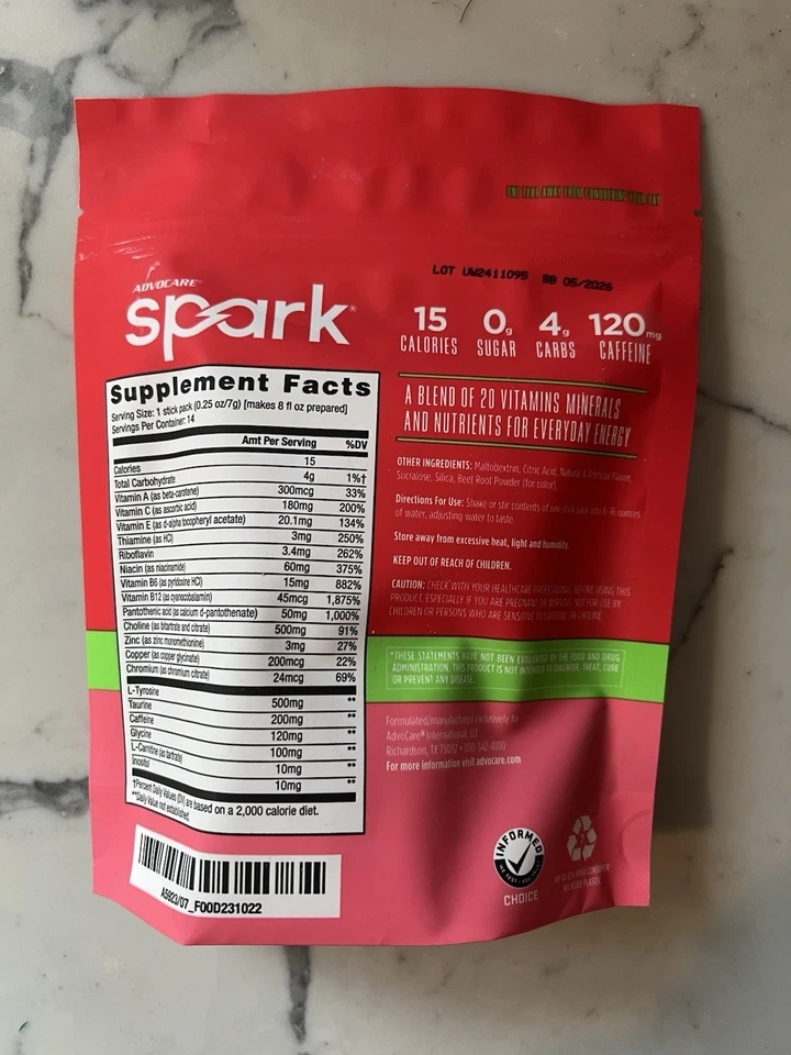 Nuevo paquete de 14 barras de chispa Advocate sin abrir, sabor fresa Foto 2 de 2