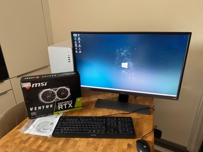 Gaming PC | RTX 2070 Super | 32 Zoll BenQ Monitor | 32GB RAM | 256 GB SSD | weiß