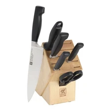 Knife block set, natural