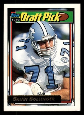 1992 Topps GOLD Brian Bollinger #451 SF 49ers ROOKIE HIGH GRADE NORTH CAROLINA
