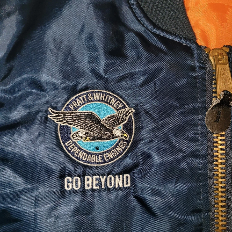 Rothko Limited Pratt & Whitney Youth Jacket Size XL Go Beyond Bomber Zip  - Image 2 of 4