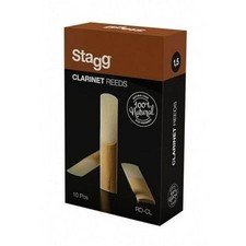 Stagg RD-CL1,5 Box of 10 Bb Clarinet Reeds, 1.5 Hardness, 100 Natural