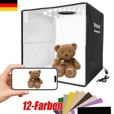 Fotobox 40cm Fotostudio Set Led Lichtbox für Fotografie Leuchtkasten 12-Farben ~