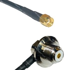 LMR240 RP-SMA MALE to UHF Female Angle Coax RF Cable USA-Ship Lot