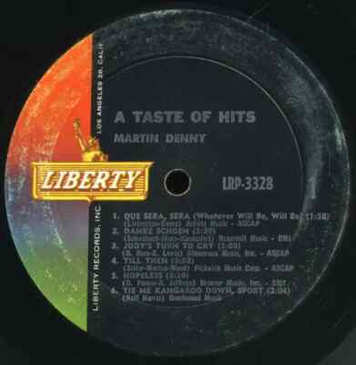 Martin Denny A Taste Of Hits MONO NEAR MINT Liberty Vinyl LP