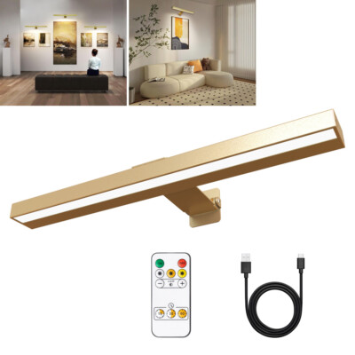 Kabellose Bilderleuchten Wiederaufladbar Kunst Display Leuchte Dimmbar Licht mit Fernbedienung