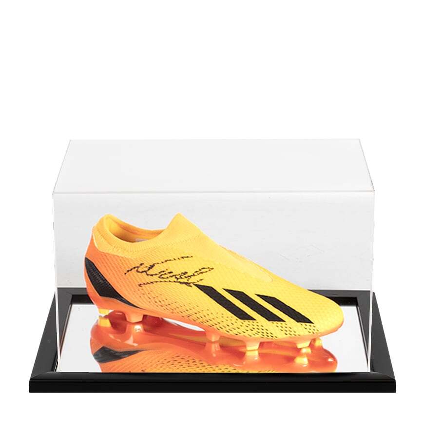 Bota Firmada Lucas Moura: Adidas - En Estuche de Exhibición de Acrílico Botín de Autógrafo
