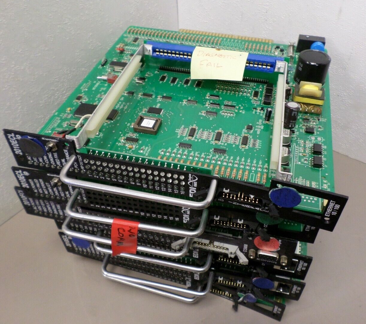 LOT OF 6 - EDI 2010ECL Traffic Signal Monitors 16 Channel for Parts or Repair