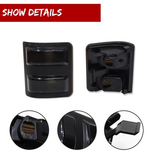 For Ford F250 F350 F450 F550 Smoke Lens Side Mirror Marker Signal Light Housings - Picture 3 of 8