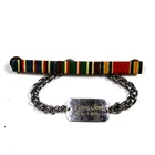ORIGINAL WWII US ARMY RIBBON BAR IDENTIFICATION BRACELET SOUVENIR FRANCE 1944