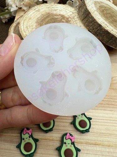 Lindo molde de silicona hecho a mano para frutas de aguacate-alimento para fondant-resina-arcilla-artesanías. - Imagen 5 de 8
