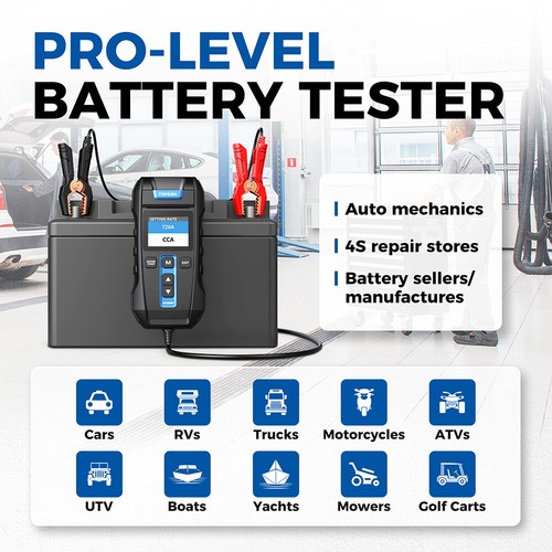 TOPDON BT300P Battery Tester with Printer Battery Load Test Charging Cranking - Picture 11 of 12
