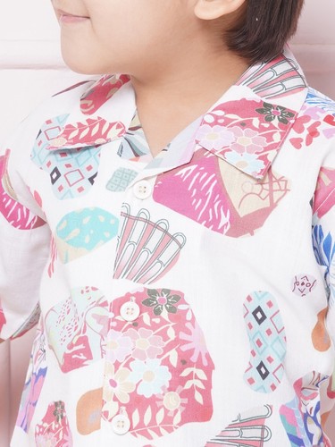 Kids Casual Shirt Shorts Set Half Sleeves Printed CO-ORDS Set For Boys - Picture 5 of 20